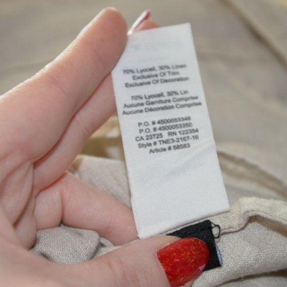 Aritzia Golden By TNA Coastal Kimono Embroidered Linen Sz S/M - Picture 7 of 7